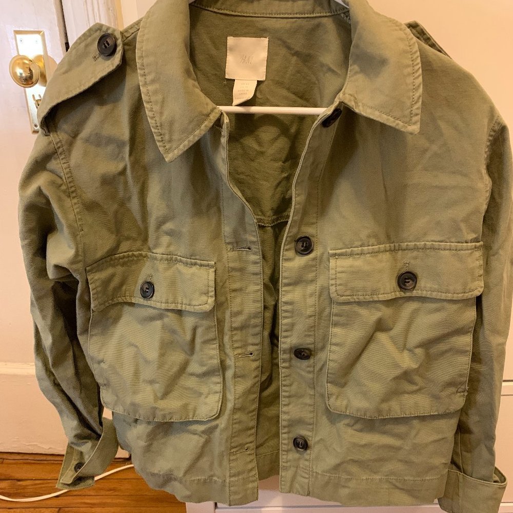 H&M Army Cropped Jacket